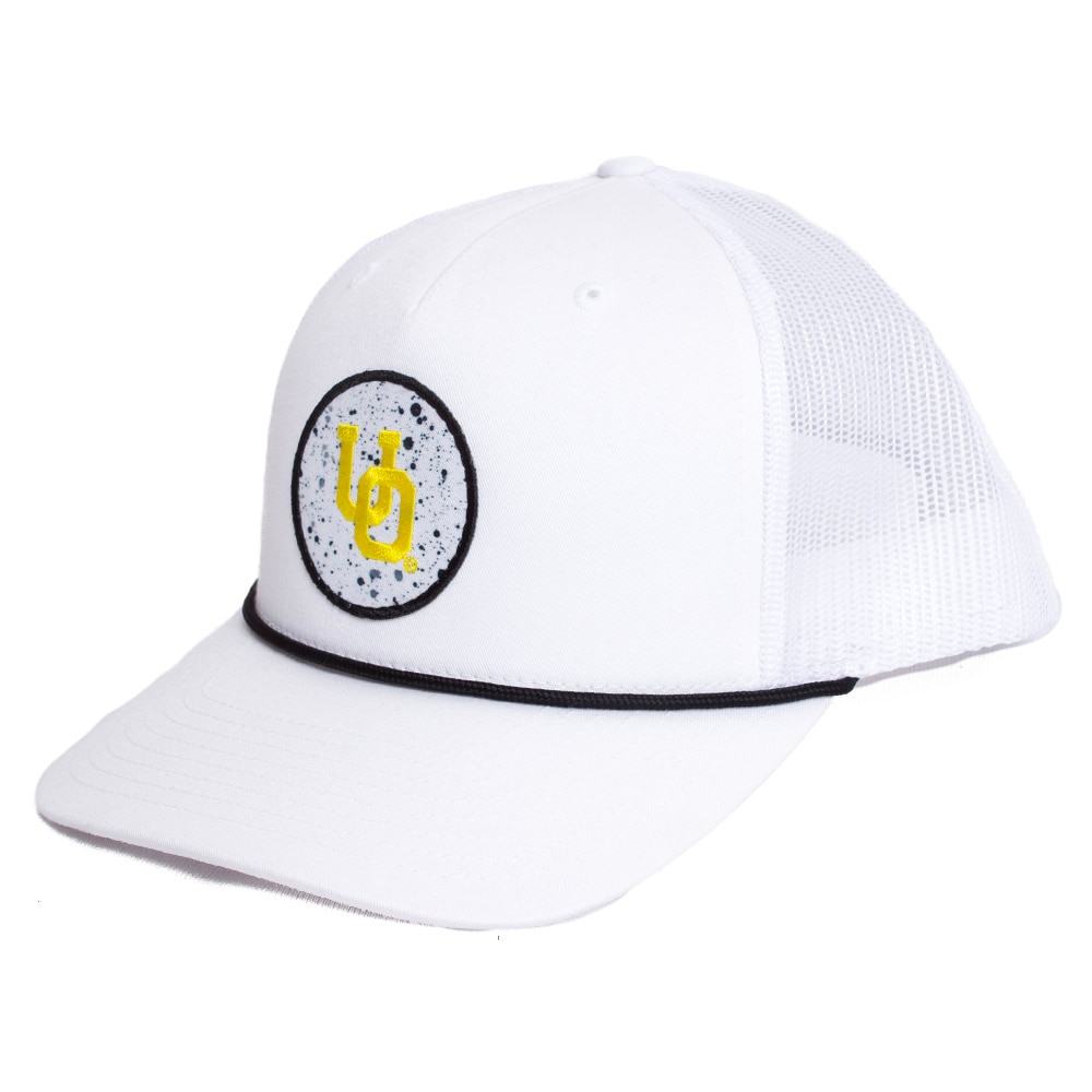 Interlocking UO, Richardson, White, Curved Bill, Cotton Blend, Accessories, Unisex, Mesh, 112FPR, Rope, Eggshell Design, Patch, Hat, 846797